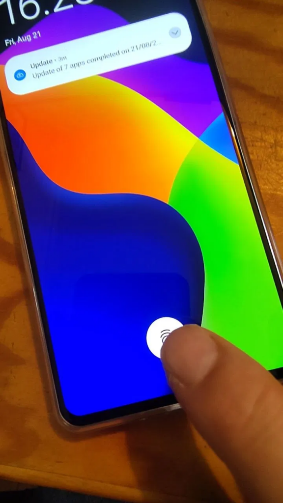 Under-display fingerprint sensor on the Murena GS6 Pro: unlocking the GS6 Pro.